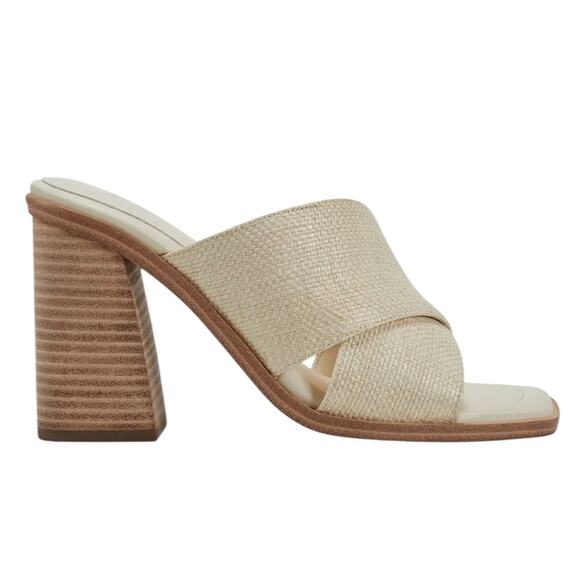 NWOT Marc Fisher Light Natural Barli Slide Sandals  – Sz 10 - Picture 2 of 7